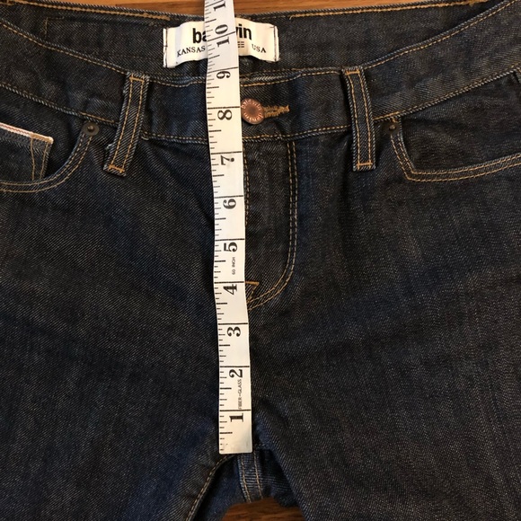 Baldwin selvedge denim jean shorts blue cuffed size 25 - Picture 7 of 11